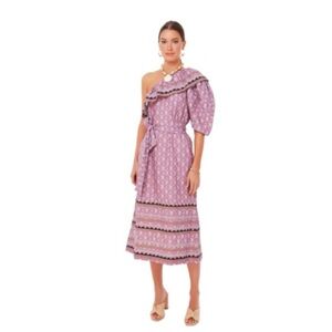 Sea New York Perry One Shoulder Dress Lilac Floral Print XS NWT